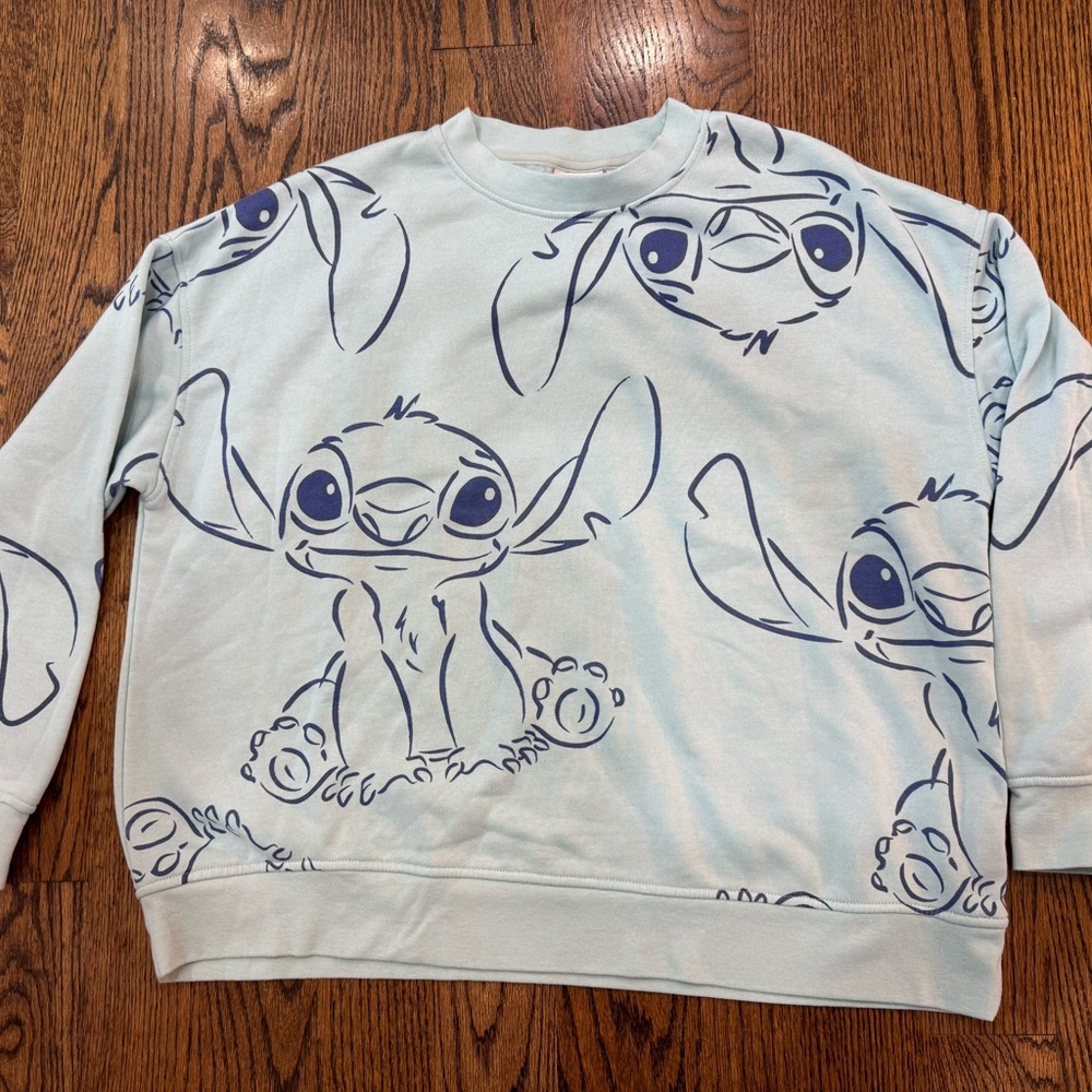 Official Disney Women’s LILO & Stitch Sweatshirt Blue Large